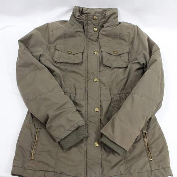 BCBGeneration‎ Coat Olive Color with Quilted Lining Size M - Picture 8 of 12